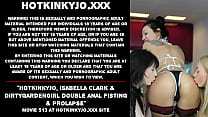 Hotkinkyjo, Isabella Clark & Dirtygardengirl double anal fisting & prolapse