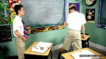 Twink Gets Spanked with Ruler and Fucked in Detention