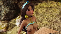 Disney Futa - Raya wird von Jasmine besahnt - 3D-Porno