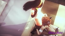Incredibles Hentai 3D - Violette Handjob, mamada, cunnilingus y follada - Disney Japanese manga anime porn
