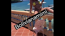 Masturbating at the Caribe... driving the camera man crazy Full video on bolivianamimi.tv