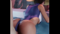 Jill Valentine sexo na piscina