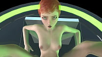 Sexy Gwen on the Sex machine