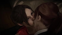 Resident Evil Double Futa - Claire Redfield (Remake) y Claire (Revelations 2) Sex Crossover