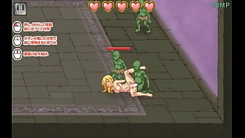 Pretty girl having sex with goblins men in Sb night and elven knight hentai game