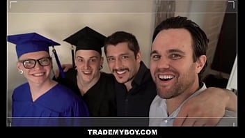 Two Twink Stepson's Swap Orgy With Stepdad's On Graduation Night - Harvey Sid, Rocky Vallarta, Marco Bianchi