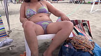 My wife makes me cuckold for the first time on the beach with our