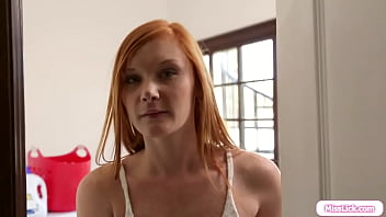18yo redhead teen is facesitted by