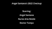 Angel Santanas Esame ginecologico annuale 2022 con la dottoressa Tampa e l'infermiera accompagnatrice Aria Nicole catturata da telecamere nascoste su GirlsGoneGyno.com