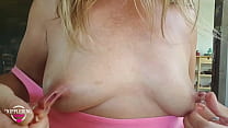 nippleringlover hot kinky nipple play extreme stretched nipple piercings