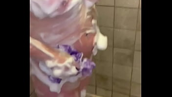 Pierced Wife Taking a Shower, Getting Pissed on, and then Cumming Hard - Part 1