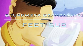 FEETsub @zamdaxdax939365, aime adorer les pieds et les aisselles de @TURKMXXX ; il suce la bite avant de donner une fessée et de baiser cet énorme cul.