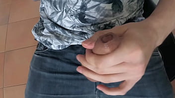 Big Cock closeup masturbation with moaning and Cumshot with really thick cum