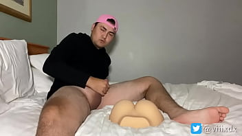 Watch my cum drip after I fuck this sex toy