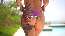 Santana Red twerking and gets fucked by the pool in Puerto Rico