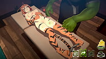 LAVA-HOT Beautiful Tiger LADY WANTS To RIDE That ORC BONER - Orc Massage
