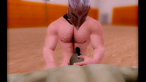 3D Gay Porn - Непослушный охранник вставляет резиновый хуй в очко очень горячего мужика