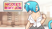 Рискованная работа Николь [Hentai game PornPlay ] Ep.4: вебкам-модель мастурбирует, глядя на выставленные напоказ сиськи