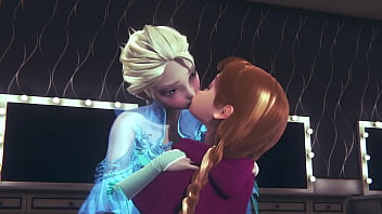 Futa Elsa doigte et baise Anna | Parodie gelée