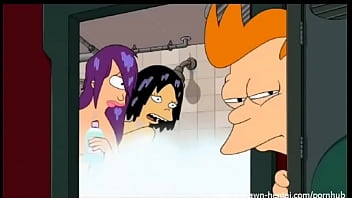 Futurama Lina und Frai ficken unter der Dusche
