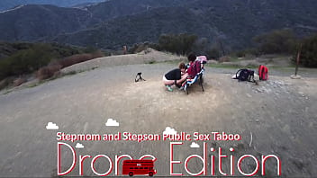 OMG! Drone Footage of Jewish Stepmom and Stepson Having Real Public Sex with VibeWithMommy