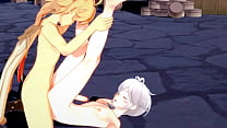 Genshin Impact Yaoi - Aether y Kazuha Trabajando con el pie y a pelo con creampie - Sissy crossdress Japanese Asian Manga Anime Film Game Porn Gay