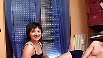Brunette with small hard tits gets fucked and masturbated - Stories of Italian housewives!