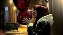 Spiderman saved beautiful girl she gave him blowjob in return