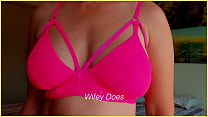 MILF hot lingerie. Big tits in hot pink bra
