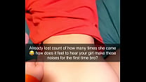 Rough Cuckhold Snapchat enviado para cuck enquanto sua namorada goza no pau muitas vezes