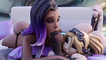 Sombra and Widowmaker Sharing one Guy (Overwatch)