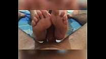 Pink Sexy Toes & Footjob with cumshot
