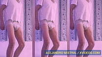 Alejandro Mistral again in white and blue underwear