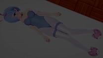 セクシーなメイドのレム（リゼロ）がまた犯されるが、ベッドではバニーの格好をしている