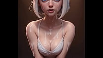 Porno 3D Hentai Corrida facial mujer joven Nena caliente llena de semen